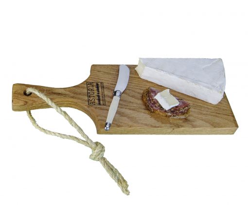 USA Made Handcrafted Small Cheese Board Hand Made in Mendocino Red Oak Hardwood Charcuterie Serving Platter Paddle Cutting Board Bottom - Astoria Home Decor and Gift Shop Mendocino