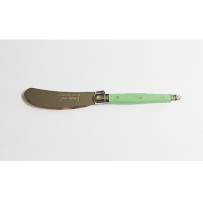 Laguiole Mini Cheese Spreader in Green - Irise Vert - Back - Astoria Home Store and Gift Shop - Product Preview