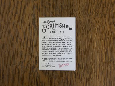 Scrimshaw Kit for Scrimshaw Knife - Trapper Knife - Astoria Home Store and Gift Shop - Mendocino North Coast Gifts - Lost Coast Gifts