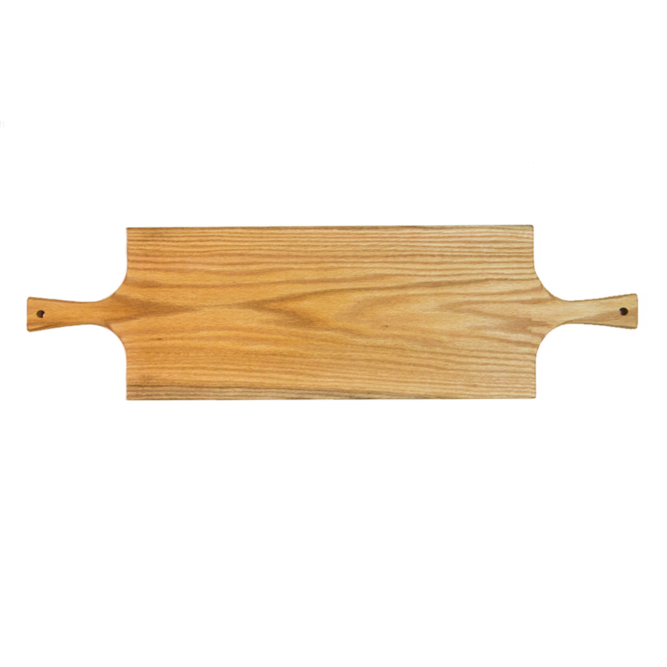 wooden handmade serving board with handles