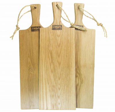 Red Oak Hardwood Medium Long Charcuterie Board Hand Crafted in Mendocino Village - Wood Paddle Cutting Board Jute Twine Handle Double Combo Deal 3 Three