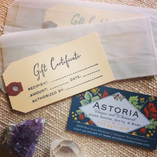 Astoria Home Decor and Gifts of Mendocino Gift Card 2020