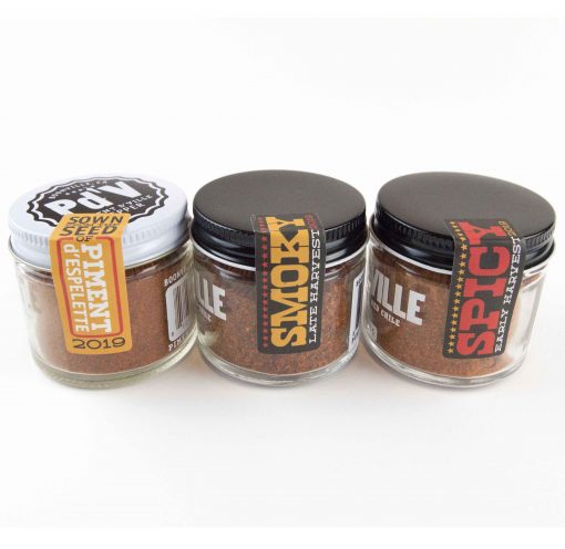 Regular Smoky Spicy Three Pack Combo - Sweet Chile Spice of Mendocino County Hand Crafted Chille Powder Spice - Handcrafted in Boonville Piment d'Ville