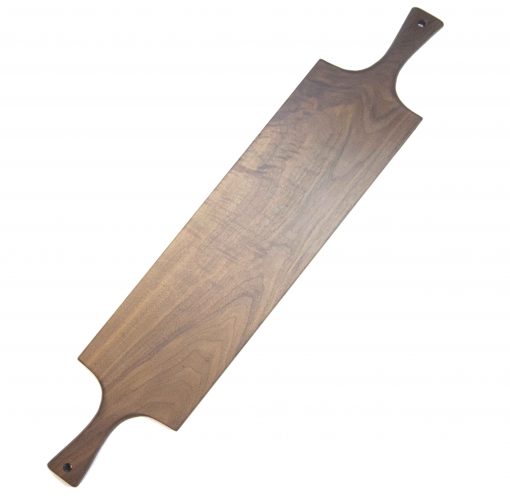 Charcuterie Cheese Board Handcrafted in Mendocino Handmade in USA MADE IN USA - Black Walnut Charcuterie Board Food Serving - Signature Double Handled Charcuterie Board