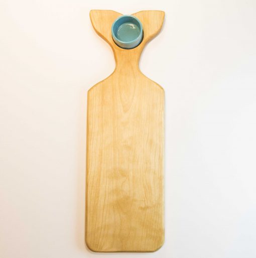 Shopping for Sperm Whale Shaped Charcuterie Cheese Board Serving Board Platter Cheese Paddle with Ramekin Solid Birch Locally Handmade in Mendocino Made in USA Made North Coast Shopping