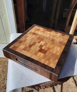 1 Finished Chopping Block Handmade in Mendocino - Mendocino Gift Shop Mendo Made Mendocino Village