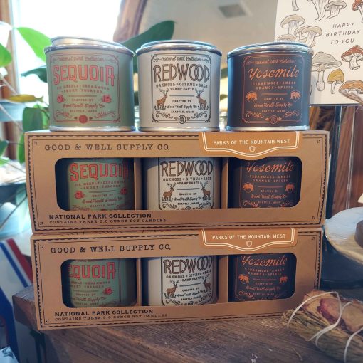 Shopping for Good and Well Supply Co – National Parks Candle Gift Set – Yosemite – Sequoia – Redwood