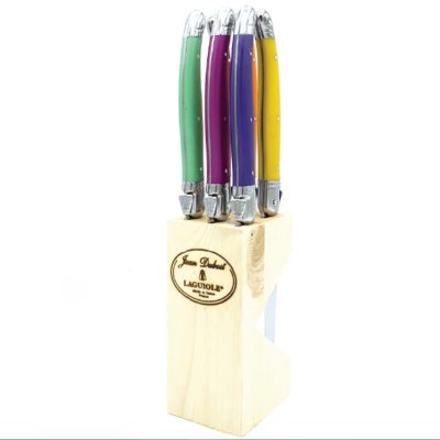 Laguiole Jean Dubost 6 Steak Knives Multi-Color in Wood JD5-16416