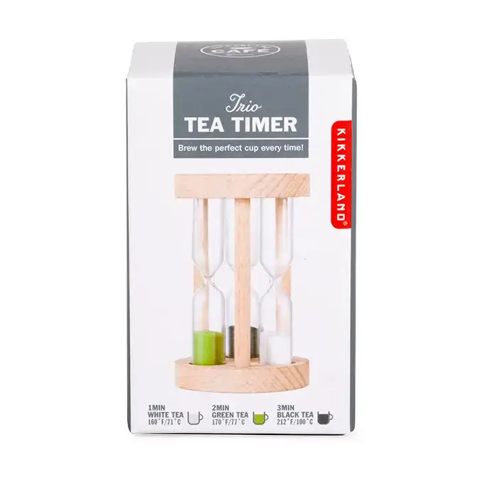 Color Coded Trio Hour Glass Tea Timer Brew Times For Brewing White Tea Green Tea or Black Tea