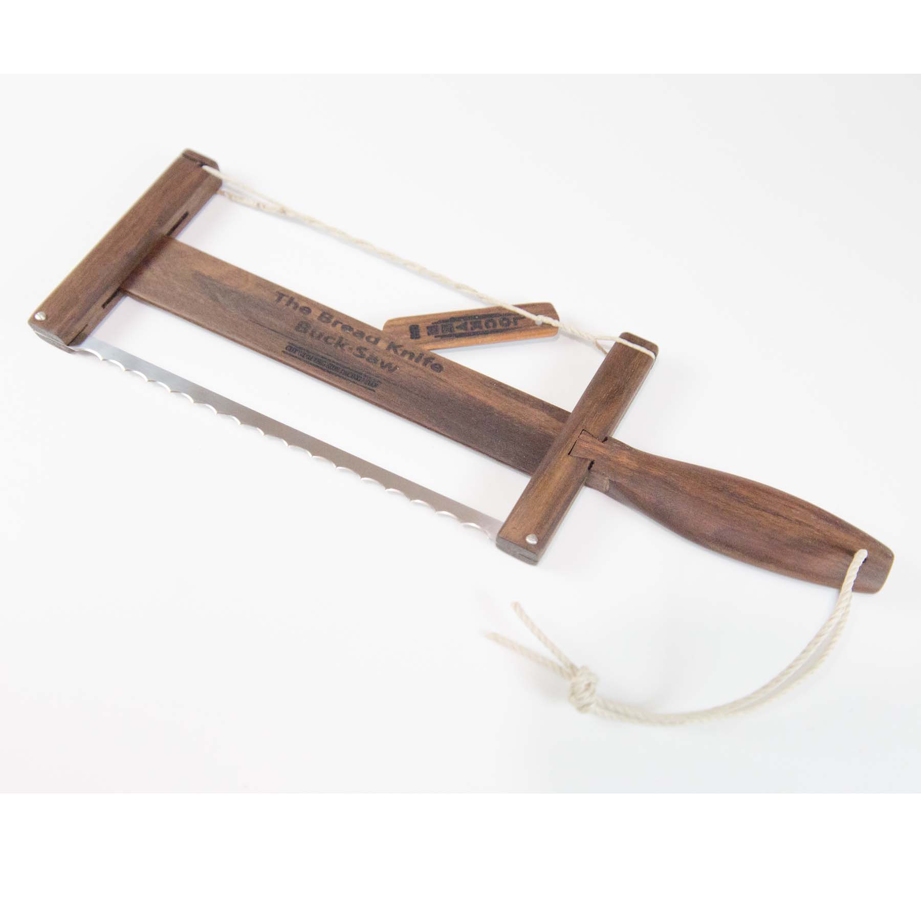 The Buck Saw Bread Knife in Black Walnut Hardwood - Lockyer Brand - Rustic Bread Knife - Bread Knives - Collapsible Bucksaw Bread Knife - Product Listing 1