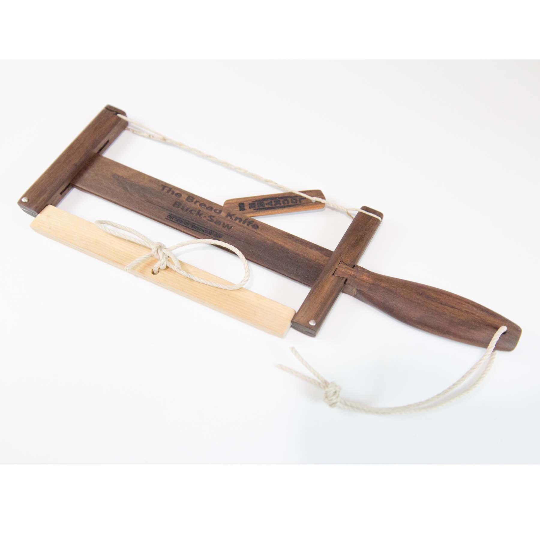 The Buck Saw Bread Knife in Black Walnut Hardwood - Lockyer Brand - Rustic Bread Knife - Bread Knives - Collapsible Bucksaw Bread Knife - Product Listing