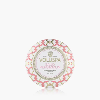 Voluspa Saijo Persimmon <br> Mini Tin / Petite Tin <br> Scented Candle