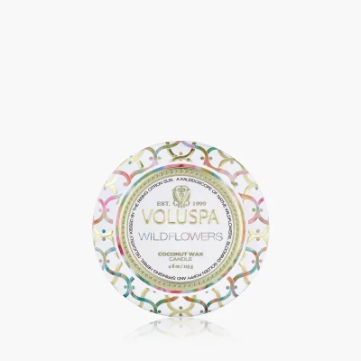Voluspa Wildflowers <br> Mini Tin / Petite Tin <br> Scented Candle