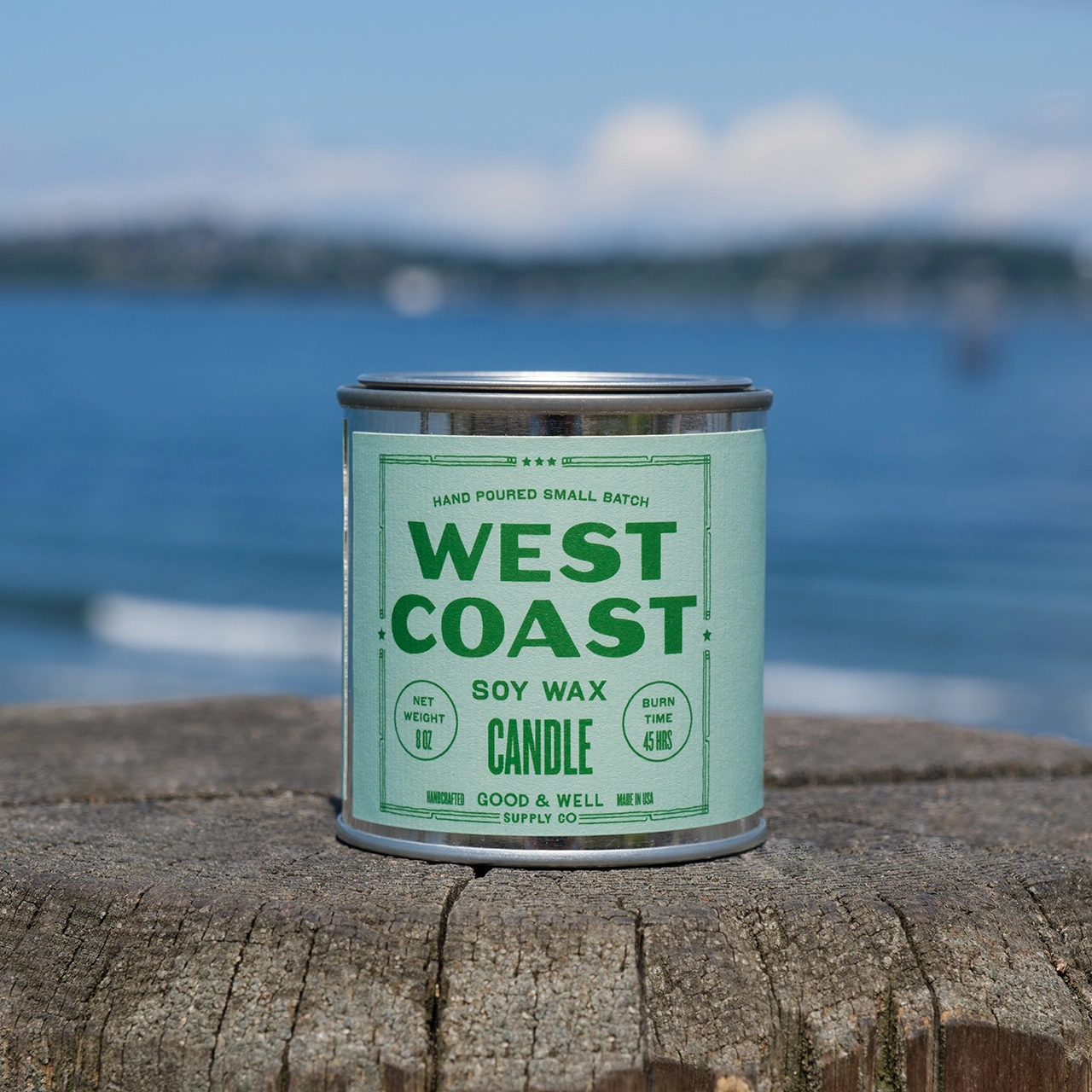 West Coast Soy Candle - Happy Place Collection Half Pint Candle By Good and Well Supply Co